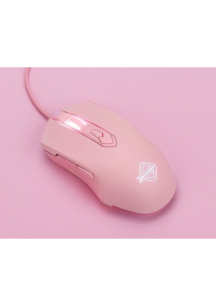AJ52 Watcher Rgb Oyun Faresi, Programlanabilir 7 Düğme, Ergonomik LED Arkadan Aydınlatmalı USB Oyuncu Faresi Bilgisayar Dizüstü Pc, Windows Mac Os Linux Için, Pembe (Yurt Dışından)