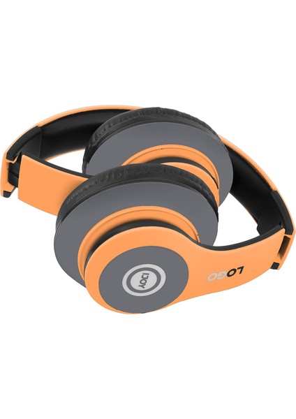 Bluetooth Kulak Üstü Kulaklık, Kablosuz ve Kablolu Katlanabilir Kulaklık Dahili Mikrofon, Fm, Mikro Sd Kart Yuvası - (Turuncu) Yetişkin Çocuk Erkek Kadın (Yurt Dışından)