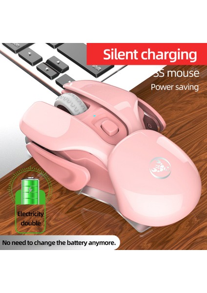 Yeni USB Kablosuz Fare, 1600 Dpı Şarj Edilebilir Ofis Faresi, Masaüstü ve Dizüstü Bilgisayar Aksesuarları-(Pembe) (Yurt Dışından) fiyatları