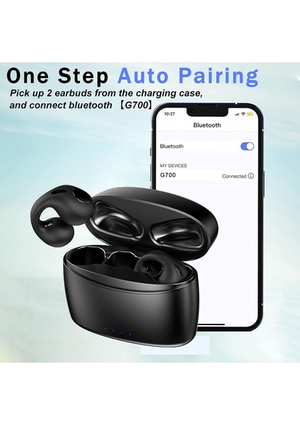 Kablosuz Kulak Klipsi Kemik Iletimli Kulaklıklar Android iPhone Için Bluetooth 5.3, Ağrısız Ipx5 Su Geçirmez Açık Kulak Kulaklıkları Şarjlı Kablosuz Bluetooth Mini Hafif Kulaklıklar (Yurt Dışından) fırsatları