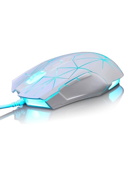 AJ52 Watcher Rgb Gaming Mouse, Programlanabilir 7 Tuşlu, Ergonomik LED Aydınlatmalı USB Oyuncu Faresi Bilgisayar Laptop Pc, Windows Mac Os Linux Için (Yurt Dışından)