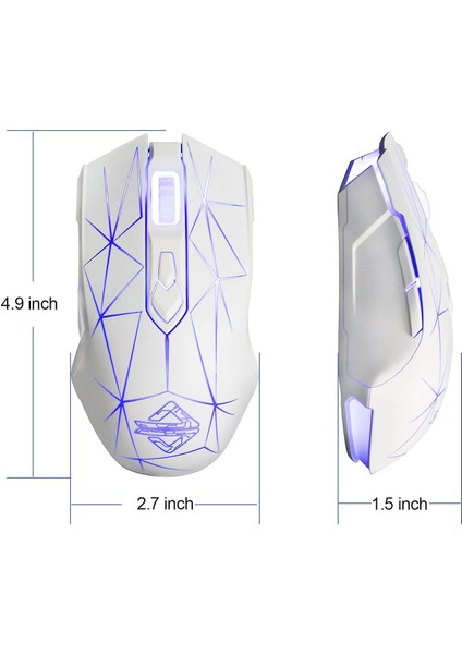 AJ52 Watcher Rgb Gaming Mouse, Programlanabilir 7 Tuşlu, Ergonomik LED Aydınlatmalı USB Oyuncu Faresi Bilgisayar Laptop Pc, Windows Mac Os Linux Için (Yurt Dışından)