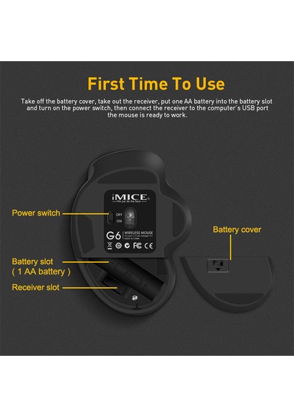 Kablosuz Fare Ergonomik Bilgisayar Faresi Pc Optik Mause USB Alıcılı 6 Düğmeler 2.4 Ghz Kablosuz Fareler 1600 Dpı Dizüstü Bilgisayar Için (Yurt Dışından) indirimleri