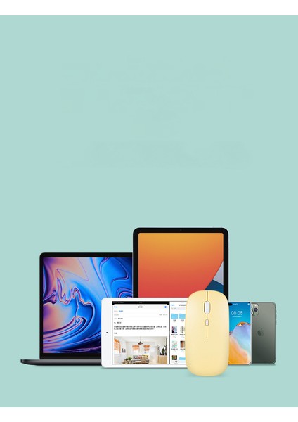 Macbook Pro Için Bluetooth Fare Şarj Edilebilir Kablosuz Fare Dizüstü Bilgisayar Için Bluetooth Kablosuz Fare (Beyaz) (Yurt Dışından)