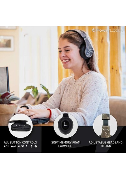 Bluetooth Kulak Üstü Kulaklıklar, Kablosuz Stereo Katlanabilir Kulaklıklar Dahili Mikrofonlu Kablosuz ve Kablolu Kulaklıklar, Mikro Sd/tf, Iphone/samsung/ipad/pc Için Fm (Camo) (Yurt Dışından)