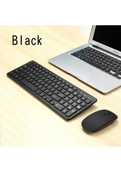 Kablosuz Kablolu Set Fare Klavyesi Ofis Oyun Dizüstü Bilgisayarı Çikolata Siyah (Yurt Dışından)