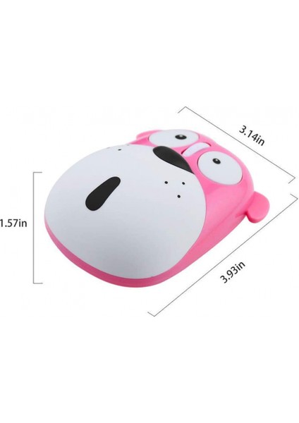 Kablosuz Fare Sevimli Hayvan Köpek 2.4 Ghz Kablosuz Fare Mini Şarj Edilebilir Optik Fareler Karikatür Bilgisayar Fare Dizüstü Masaüstü Pc Bilgisayar Için 3 Düğmeler (Pembe) (Yurt Dışından)