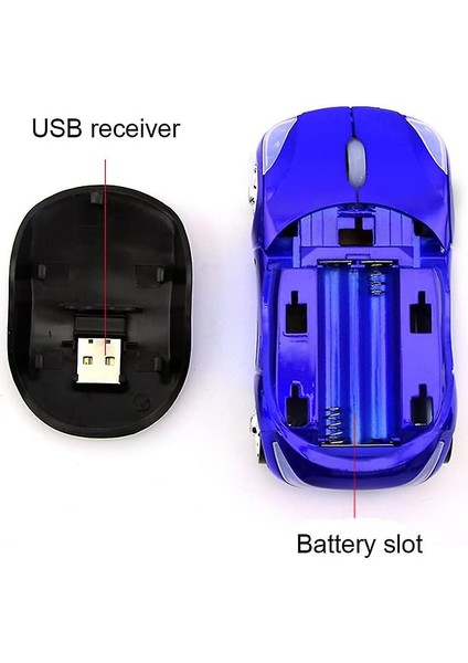 2.4ghz Kablosuz Fare Serin 3D Spor Araba Şekli Ergonomik Optik Fareler Pc Dizüstü Bilgisayar Kadınlar Için USB Alıcısı ile Küçük Eller (Mavi) (Yurt Dışından) indirimleri