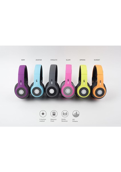 Bluetooth Kulak Üstü Kulaklık, Kablosuz ve Kablolu Katlanabilir Kulaklık Dahili Mikrofon, Fm, Micro Sd Kart Yuvası - (Yeşil) Yetişkin Çocuk Erkek Kadın (Yurt Dışından)