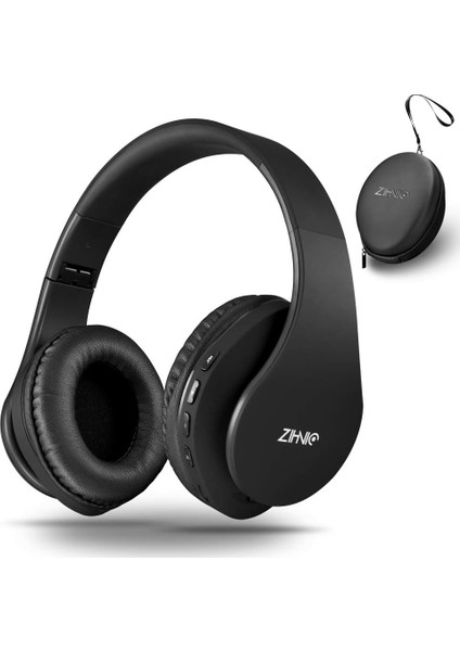 Bluetooth Kulaklık Kulak Üstü, Katlanabilir Kablosuz ve Kablolu Stereo Kulaklık Mikro Sd/tf, Cep Telefonu, Pc Için Fm, Yumuşak Kulaklıklar ve Uzun Süreli Kullanım Için Hafif (Siyah) (Yurt Dışından)