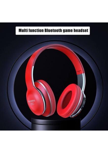 Kablosuz Bluetooth 5.0 Mikrofonlu Kulaklık, Hifi Derin Bas Gürültü Engelleme Ev Ofis Egzersizleri Için Yumuşak Hafif Katlanabilir Kulak Üstü Kulaklıklar Dış Mekan (Kırmızı) (Yurt Dışından) fırsatları