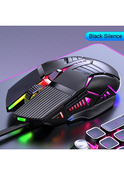 3200 Dpı Ergonomik Kablolu Oyun Faresi USB Fare Oyun Rgb Mause Gamer Fare 6 Düğme Pc Dizüstü Bilgisayar Için LED Sessiz Fareler (Yurt Dışından)