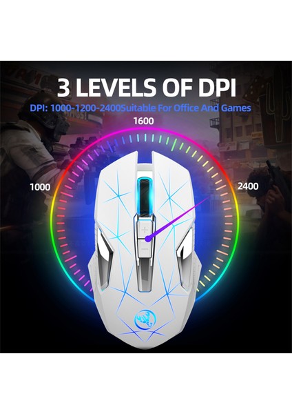 Şarj Edilebilir Kablosuz Fare Bilgisayar Faresi Gamer 2.4g 400 Dpı Ergonomik Ayarlanabilir Ofis Ev Pc Fareler Dizüstü Pc Oyun Faresi (Yurt Dışından) modelleri