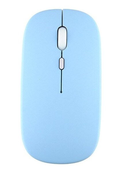 Şeker Renk Sessiz Fare 2.4g Kablosuz Şarj Bluetooth Iki Modlu Fare 1200 Dpi USB Kablolu Pc Dizüstü Dizüstü Bilgisayar (Yurt Dışından)