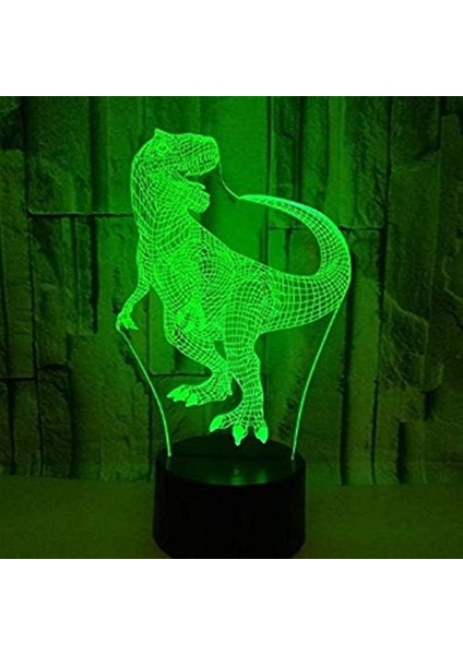 Dinozor 3D LED Illüzyon Lambası, Gece Li (Yurt Dışından)