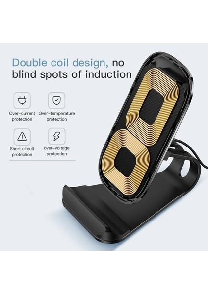 15W Kablosuz Şarj Standı Pad Metal Telefon Tutucu iPhone Için Şarj Cihazları 14 13 12 11 Xiaomi Samsung Hızlı Kablosuz Şarj Istasyonu (Yurt Dışından) modelleri