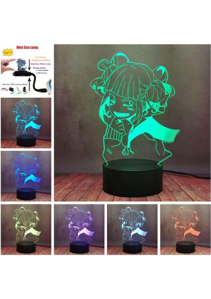 Himiko Toga 3D LED Lamba 16 Renk Kısılabilir Gece Li (Yurt Dışından) modelleri