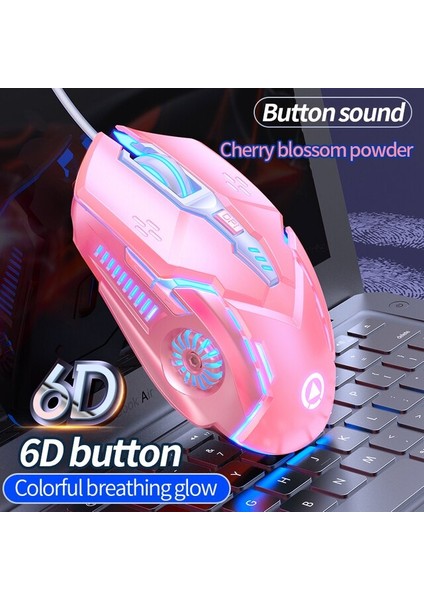 G5 Kablolu Oyun Faresi Renkli Arka Işık 6 Düğme Sessiz Fare 4 Hız 3200 Dpı Rgb Oyun Faresi Bilgisayar Dizüstü Fareler (Yurt Dışından)
