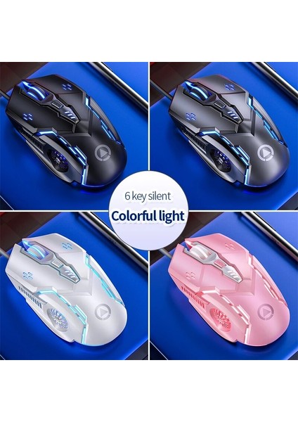 G5 Kablolu Oyun Faresi Renkli Arka Işık 6 Düğme Sessiz Fare 4 Hız 3200 Dpı Rgb Oyun Faresi Bilgisayar Dizüstü Fareler (Yurt Dışından) modelleri