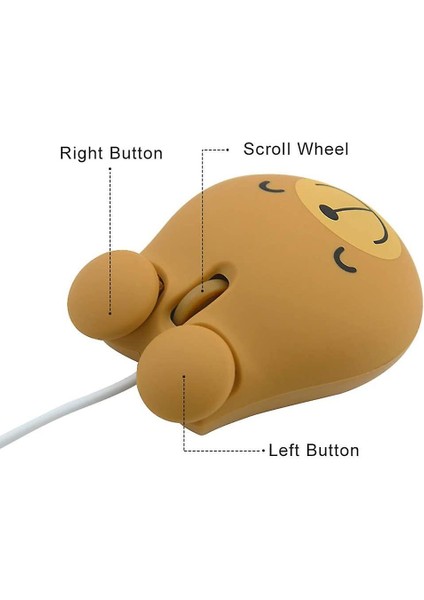 USB Kablolu Fare Sevimli Hayvan Ayı Şekli Kablolu Fare Taşınabilir Mini Optik Fareler Karikatür Bilgisayar Fare Dizüstü Masaüstü Pc Bilgisayar Için 3 Düğmeler (Yurt Dışından) modelleri