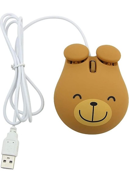 USB Kablolu Fare Sevimli Hayvan Ayı Şekli Kablolu Fare Taşınabilir Mini Optik Fareler Karikatür Bilgisayar Fare Dizüstü Masaüstü Pc Bilgisayar Için 3 Düğmeler (Yurt Dışından) indirimleri