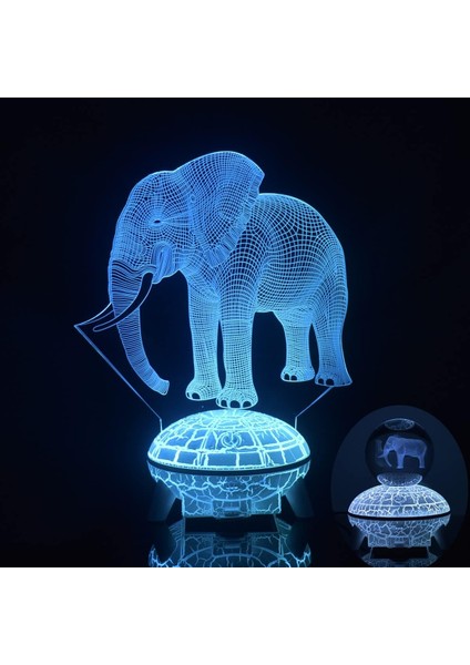 3D Kristal Top Lamba 3D Animasyon Oyuncak Ufo Gece Li Çok RENKLI-DX01 (Yurt Dışından)