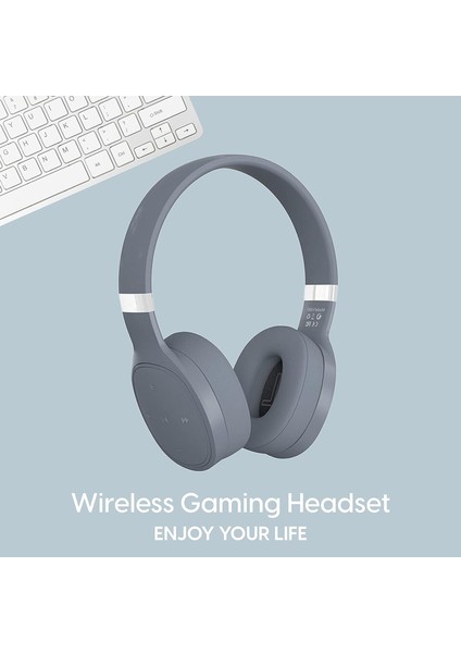 Gerilebilir VJ087 Kablosuz Bluetooth 5.0 Kulaklık Kulak Üstü Oyun Kulaklığı Gürültü Önleyici Kulaklık Derin Baslı Premium Ses Dahili Mikrofon Spor Kulaklık Gri (Yurt Dışından) fiyatları