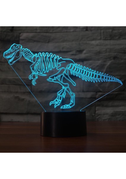 3D Dinozor Gece Lambası Uzaktan Kumanda Dokunmatik Switc (Yurt Dışından)