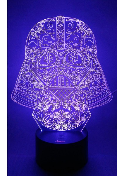 Spiral Tornado 3D Gece Lambası LED Illüzyon Lambası Darth Vader Olun (Yurt Dışından)