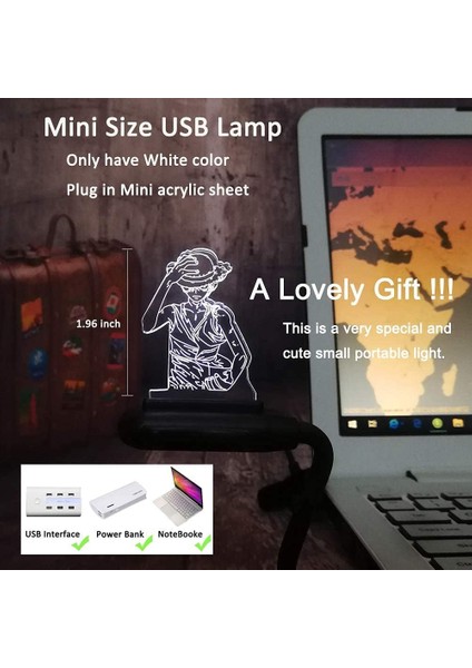 Anime Maymun D. Luffy Roronoa Zoro 3D LED Il (Yurt Dışından)