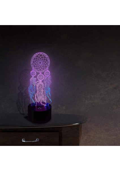 3D Görsel Gece Lambası Hediye LED Dokunmatik Se (Yurt Dışından)