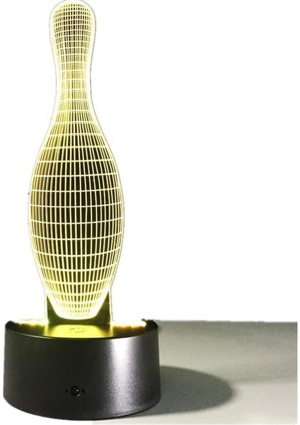 Çocuklar Için 3D Illusion LED Gece Lambası, 7 Colo Bowling Topu (Yurt Dışından)