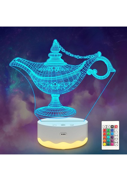 Panda Hediye, Panda 3D Gece Lambası Çocuk Optik Alaaddin'in Lambası (Yurt Dışından)