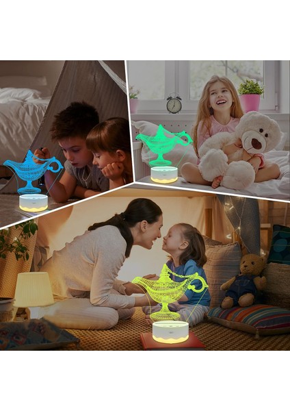 Panda Hediye, Panda 3D Gece Lambası Çocuk Optik Alaaddin'in Lambası (Yurt Dışından) fırsatları