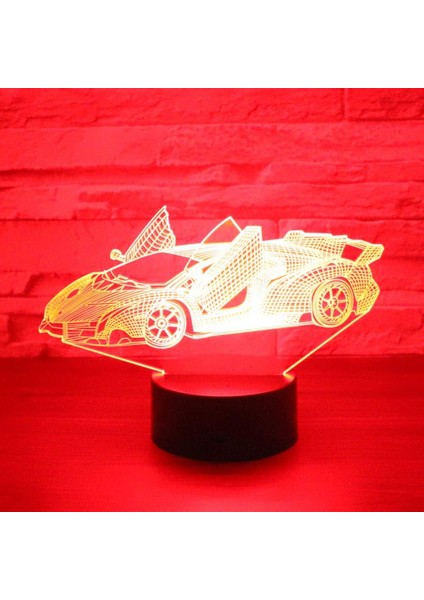 3D Illüzyon Gece Lambası LED Gece Lambası Spor Araba (Yurt Dışından) fırsatları
