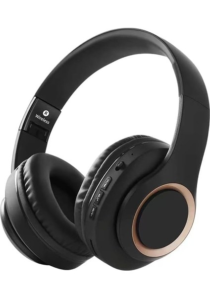 Mikrofonlu Kulak Üstü Bluetooth Kulaklık, Bt Kulaklık, Katlanabilir Kablosuz ve Kablolu Stereo Kulaklık Mikro Sd/tf, Fm, Yumuşak Kulaklıklar ve Uzun Süreli Kullanım Için Hafif (Siyah) (Yurt Dışından)