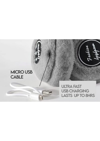 Kablosuz Bluetooth 5.0 Şarj Edilebilir Kulak Üstü Kulaklık Kulaklıkları, Ekstra Yumuşak ve Sıcak Kumaş, Mikrofon, Güçlü Çevresel Stereo Bas ve Pasif Gürültü Engelleme (Gri) (Yurt Dışından) modelleri