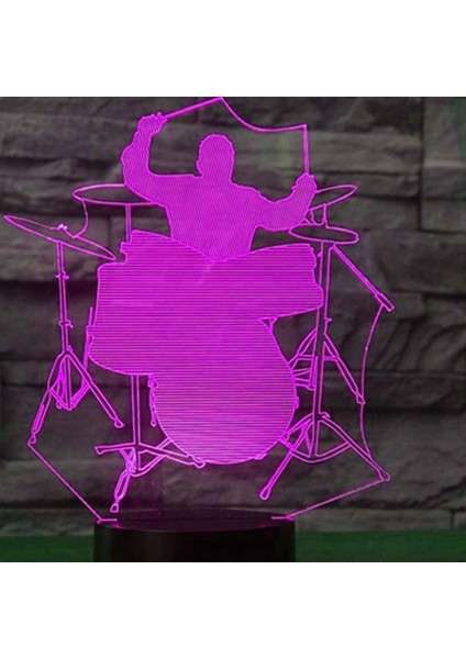 3D Davul Gitar Gece Işığı Lambası Yanılsama (Yurt Dışından) fiyatları