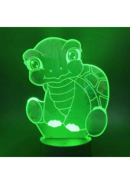 3D Deniz Kaplumbağası Gece Lambası Masa Masası Optik Illus (Yurt Dışından)