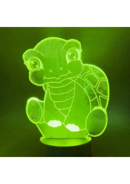 3D Deniz Kaplumbağası Gece Lambası Masa Masası Optik Illus (Yurt Dışından)