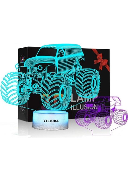 Erkek Yatak Odası Gece Lambası Çocuk Odası Aralık Için 3D Lambalar (Yurt Dışından)