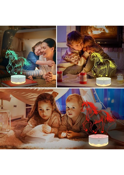 3D Gece Lambası, Uzaktan Kumandalı + Tou ile 3D Illüzyon Lambası (Yurt Dışından)