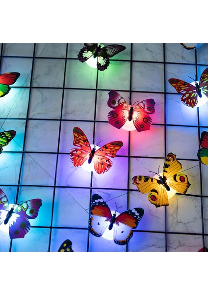 LED Kelebek Gece Işıkları, 20 Adet 3D Parlayan Butte (Yurt Dışından)