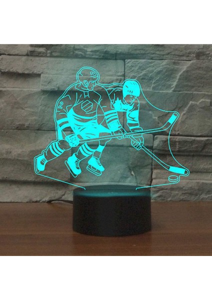 Soyutlayıcı 3D Ayçiçeği Optik Yanılsama Modeli Vi Buz Hokeyi Oynarken (Yurt Dışından)