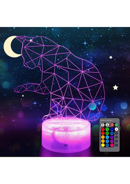 Denizkızı 3D Gece Lambası, Cat-1'de Değişen Dinamik Rgb Renkler (Yurt Dışından)