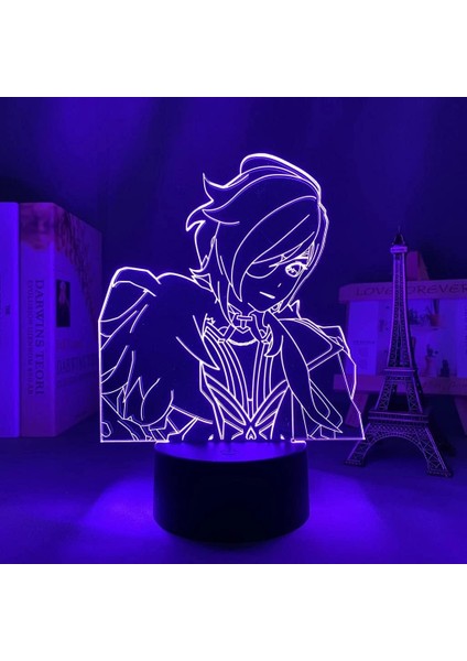 Genshin Impact Sükroz Lambası Oyun Işığı 3D LED Nigh 9 (Yurt Dışından)