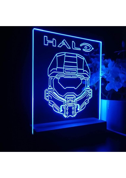 Halos Master Chief Anime Gece Lambası 3D Hasta (Yurt Dışından)