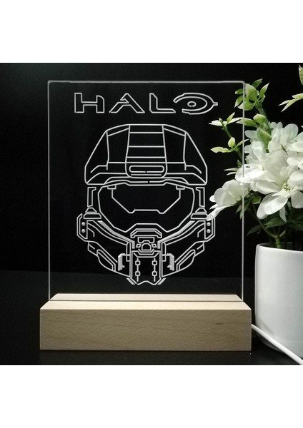Halos Master Chief Anime Gece Lambası 3D Hasta (Yurt Dışından)