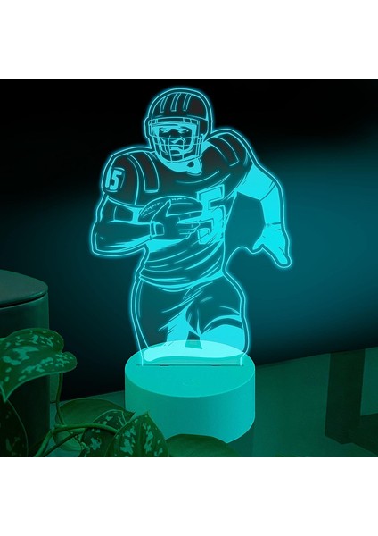 , Müzik 3D LED Masa Lambası, Caz Trompet I 8" x 10" Beyaz Taban Koşu Oyuncu Adam Takım Üyesi Maç Günü (Yurt Dışından)