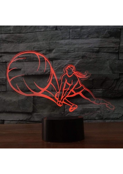 3D Voleybol Gece Lambası LED Lamba Illusi (Yurt Dışından)